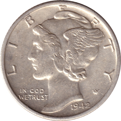 1942 S USA Dime Almost Uncirculated (AU-50)