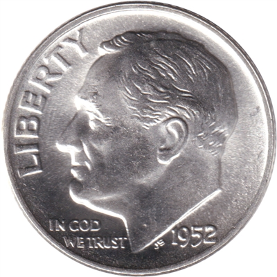 1952 D USA Dime Choice BU (MS-64)