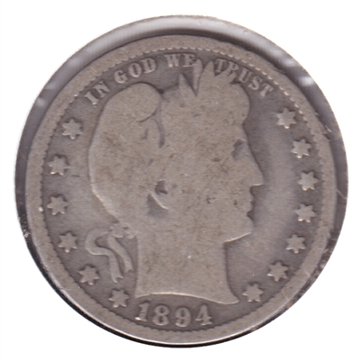 1894 USA Quarter Good (G-4)
