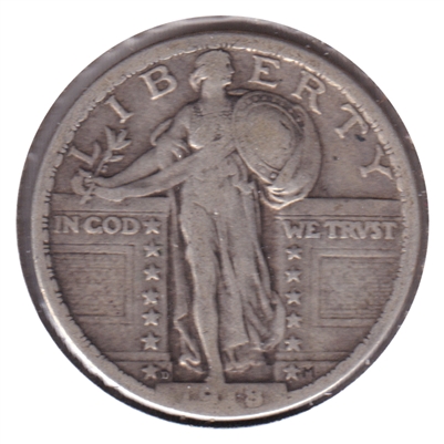 1918 D USA Quarter F-VF (F-15) $