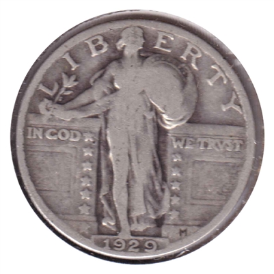 1929 USA Quarter VG-F (VG-10)