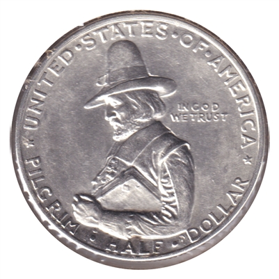 1920 Pilgrim Tercentenary USA Half Dollar Almost Uncirculated (AU-50) $