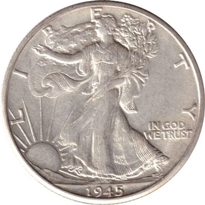 1945 D USA Half Dollar Almost Uncirculated (AU-50)