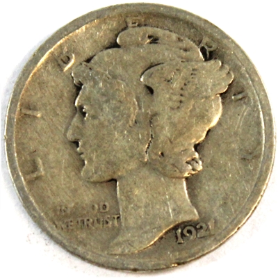 1921 USA Dime VG-F (VG-10) $