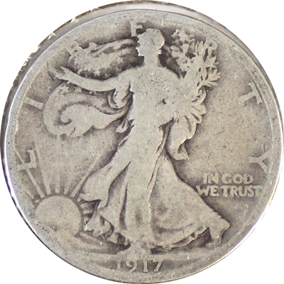1917 S Reverse Mintmark USA Half Dollar Good (G-4)