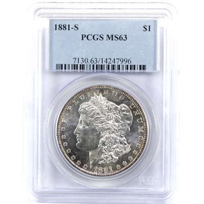 1881 S USA Dollar PCGS Certified MS-63