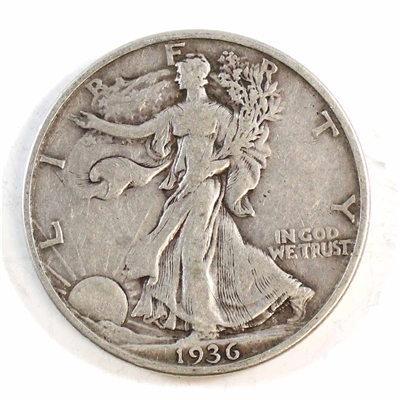 1936 D USA Half Dollar Circulated
