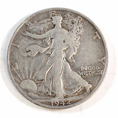 1942 S USA Half Dollar Circulated