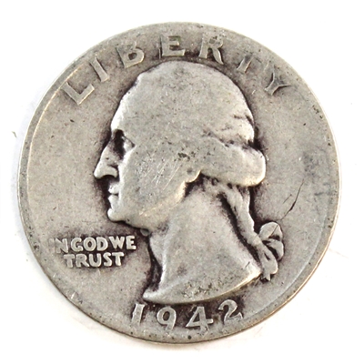 1942 S USA Quarter Circulated