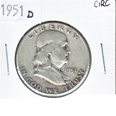 1951 D USA Half Dollar Circulated