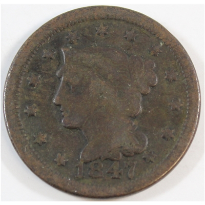 1847 USA Cent VG-F (VG-10)