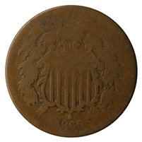 1866 USA 2 Cents About Good (AG-3)