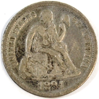 1884 USA Dime Fine (F-12)