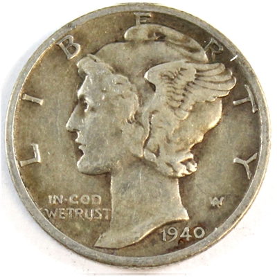 1940 D USA Dime Very Fine (VF-20)