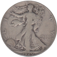 1929 S USA Half Dollar Circulated