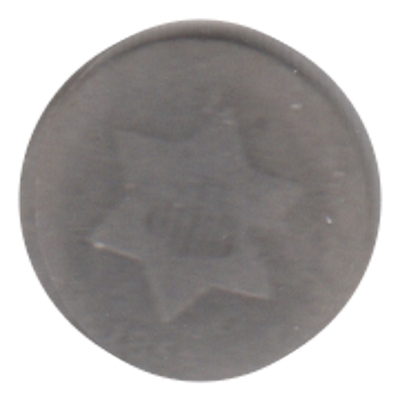 1852 Silver USA 3 Cents Filler