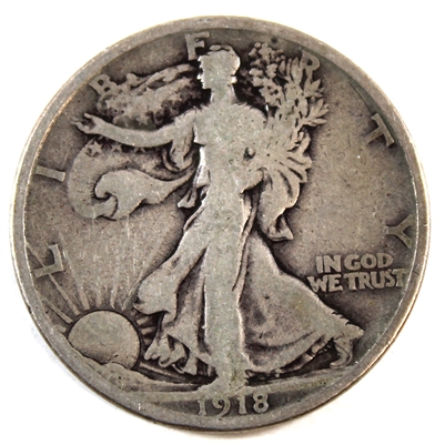 1918 D USA Half Dollar Circulated