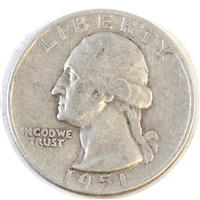 1951 D USA Quarter Circulated
