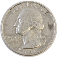 1961 D USA Quarter Circulated