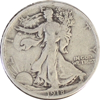 1918 S USA Half Dollar Very Good (VG-8)