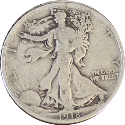 1918 S USA Half Dollar Very Good (VG-8)