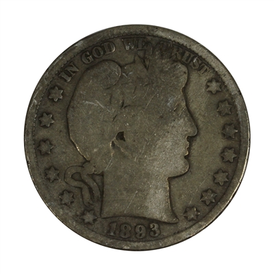 1893 S USA Half Dollar About Good (AG-3) $