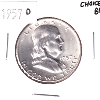 1957 D USA Half Dollar Choice Brilliant Uncirculated (MS-64)