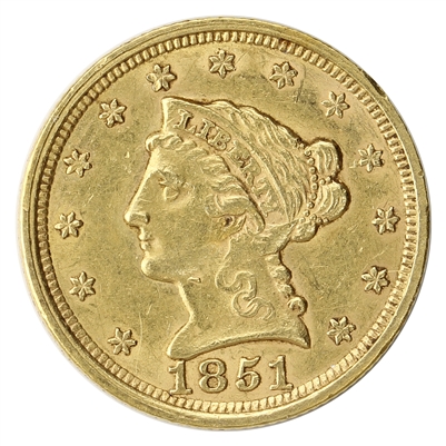 1851 USA $2.50 Gold Quarter Eagle Extra Fine (EF-40) $