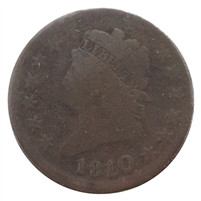 1810 10 Over 09 USA Cent G-VG (G-6) $