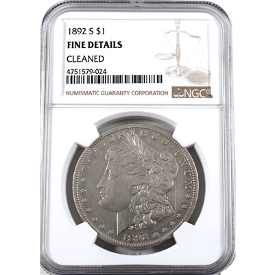 1892 S USA Dollar NGC Certified Fine Details (cleaned)