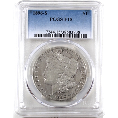 1896 S USA Dollar PCGS Certified F-15