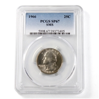 1966 USA Special Mint Set Quarter PCGS Certified SP-67