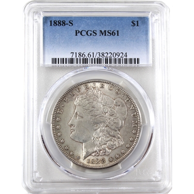 1888 S USA Dollar PCGS Certified MS-61