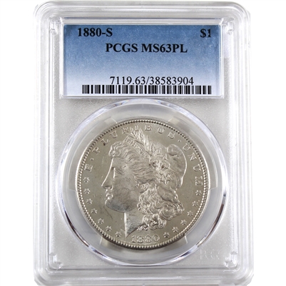 1880 S USA Dollar PCGS Certified MS-63 (PL)