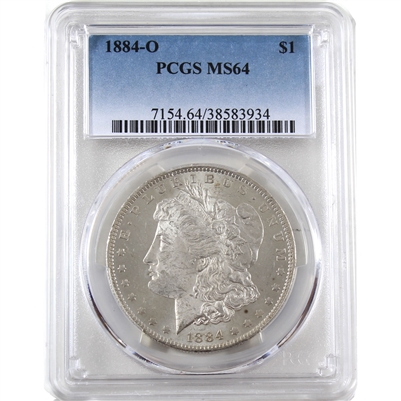 1884 O USA Dollar PCGS Certified MS-64 (Spots)