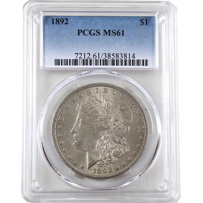 1892 USA Dollar PCGS Certified MS-61