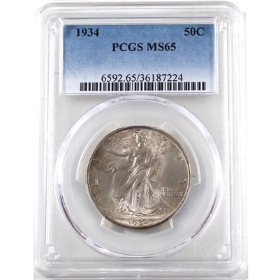 1934 USA Half Dollar PCGS Certified MS-65