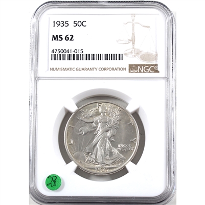 1935 USA Half Dollar NGC Certified MS-62