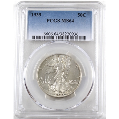 1939 USA Half Dollar PCGS Certified MS-64