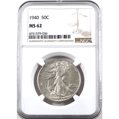 1940 USA Half Dollar NGC Certified MS-62