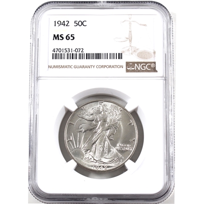 1942 USA Half Dollar NGC Certified MS-65