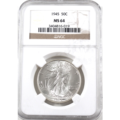 1945 USA Half Dollar NGC Certified MS-64