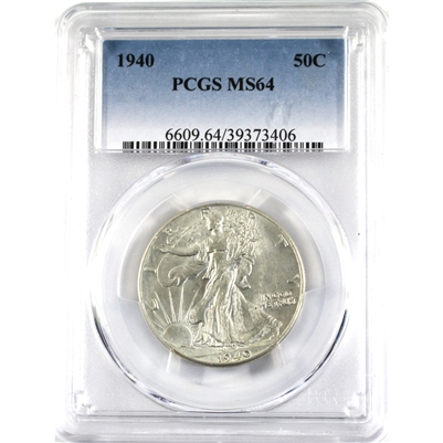 1940 USA Half Dollar PCGS Certified MS-64