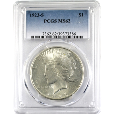 1923S USA Dollar PCGS Certified MS-62