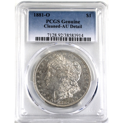 1881O USA Dollar PCGS Certified AU-50 Detail (Cleaned)