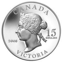 RDC 2008 Canada $15 Vignettes of Royalty - Queen Victoria Sterling Silver (light toning)