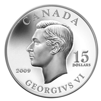 2009 Canada $15 Vignettes of Royalty - King George VI Sterling Silver