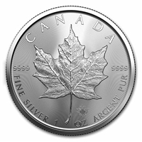 2023 Canada $5 1oz. .9999 Silver Maple Leaf (No Tax) WITH CAPSULE