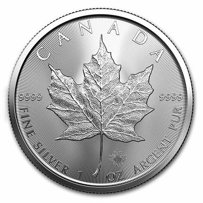 2023 Canada $5 1oz. .9999 Silver Maple Leaf (No Tax) WITH CAPSULE