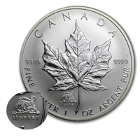 2004 Canada Year of the Monkey Privy 1oz. Silver Maple Leaf (TAX Exempt) Lightly Toned